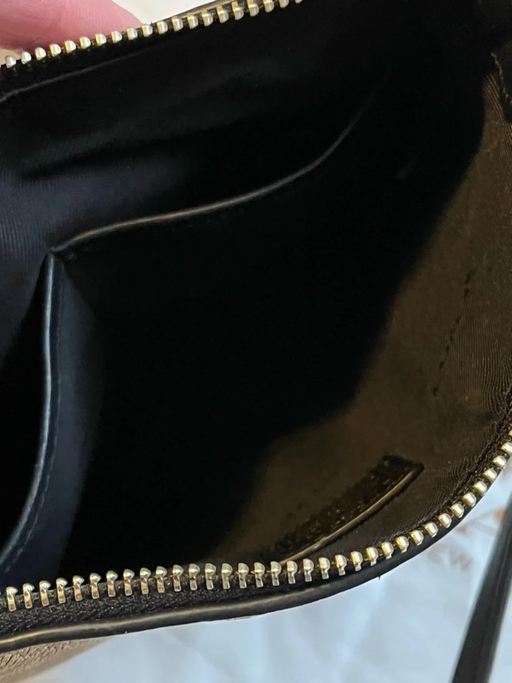 Coach Swagger Swingpack Metallic Gold Crossbody Bag with Turnlock Detail and bag